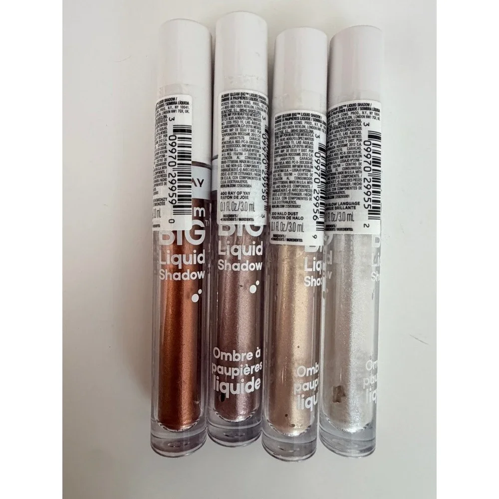 Almay Gleam BIG Liquid Shadow Women 4 Pack Multi Metallic Shimmer NWT